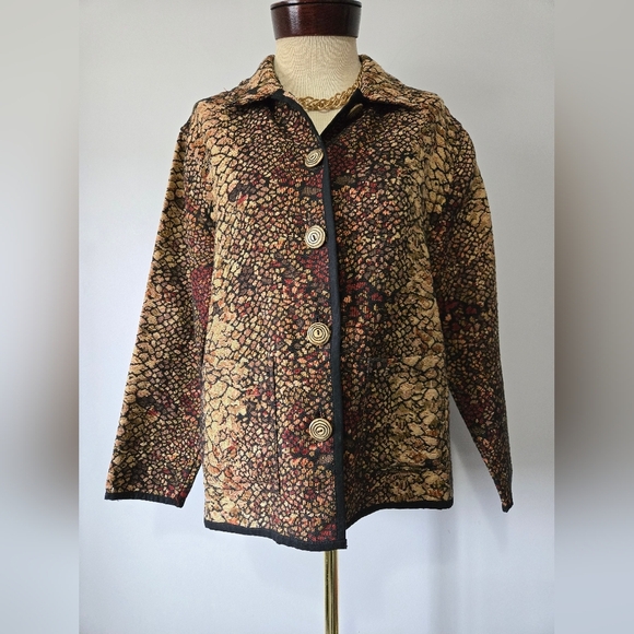 Belessa Lion Print Button-Up Jacket. Size Medium - Picture 2 of 12